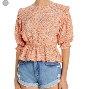 Faithfull The Brand Caleta Ruffled Floral Top